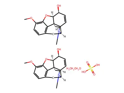 Codeine sulphate structure