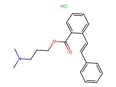 3-(Dimethylamino)propyl 2-(2-phenylethenyl)benzoate;hydrochloride structure