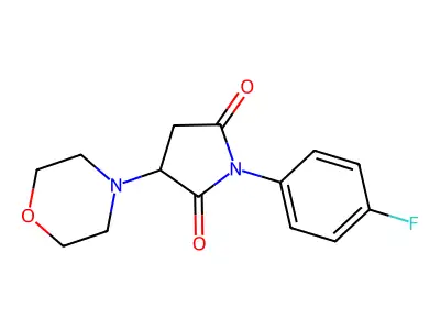 1-(4-Fluorophenyl)-3-(morpholin-4-yl)pyrrolidine-2,5-dione structure
