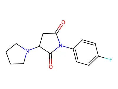 1-(4-Fluorophenyl)-3-pyrrolidin-1-ylpyrrolidine-2,5-dione structure