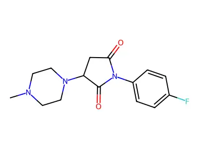 1-(4-Fluorophenyl)-3-(4-methylpiperazin-1-yl)pyrrolidine-2,5-dione structure