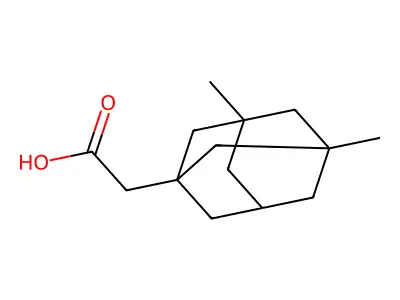 2-(3,5-Dimethyladamantan-1-yl)acetic acid structure