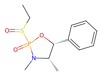 (4S,5R)-2-ethylsulfinyl-3,4-dimethyl-5-phenyl-1,3,2 structure