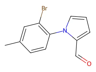 1-(2-bromo-4-methylphenyl)-1H-pyrrole-2-carbaldehyde structure