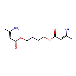 Butanediyl bis(3-aminobut-2-enoate) structure