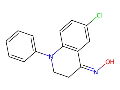 N-(6-chloro-1-phenyl-2,3-dihydroquinolin-4-ylidene)hydroxylamine structure