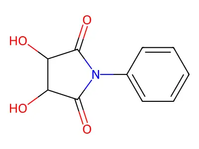 2,5-Pyrrolidinedione, 3,4-dihydroxy-1-phenyl- structure