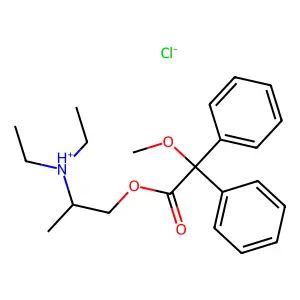 2-(Diethylamino)propyl methoxy(diphenyl)acetate--hydrogen chloride (1/1) structure
