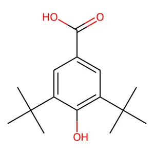 3,5-二叔丁基-4-羟基苯甲酸 structure