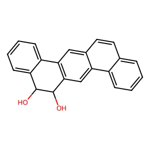 Dibenzoanthracene-5,6-dihydrodiol structure
