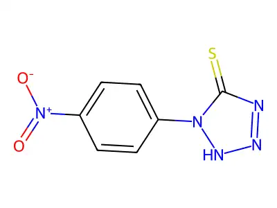 1-(4-nitrophenyl)-1,2-dihydro-5H-tetrazole-5-thione structure