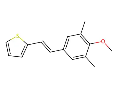2-[2-(4-Methoxy-3,5-dimethylphenyl)ethenyl]thiophene structure
