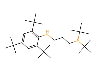Propane, 1-(di-t-butylphosphino)-3-(2,4,6-tri-t-butylphenyl)phosphino- structure