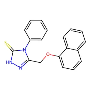 5-((Naphthalen-1-yloxy)methyl)-4-phenyl-4H-1,2,4-triazole-3-thiol structure