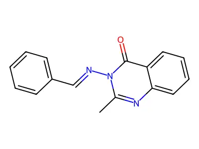 3-[(Z)-benzylideneamino]-2-methylquinazolin-4-one structure