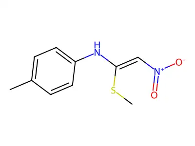 (1-Methylsulfanyl-2-nitro-vinyl)-p-tolyl-amine structure