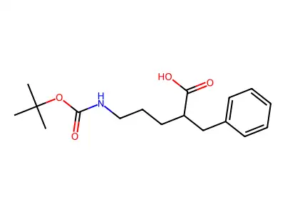 2-Benzyl-5-{[(tert-butoxy)carbonyl]amino}pentanoic acid structure