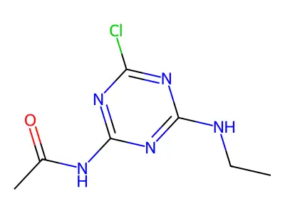 Acetamide, N-(4-chloro-6-(ethylamino)-1,3,5-triazin-2-yl)- structure