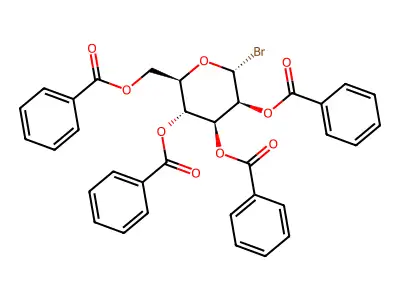 [3,4,5-Tris(benzoyloxy)-6-bromooxan-2-yl]methyl benzoate structure