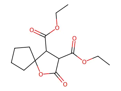 2-Oxo-1-oxa-spiro[4.4]nonane-3,4-dicarboxylic acid diethyl ester structure