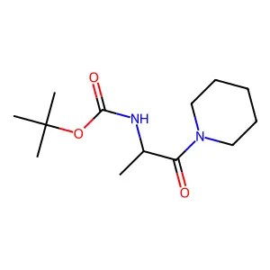 Carbamic acid, N-(1-oxo-1-piperidinopropan-2-yl)-, t-butyl ester structure