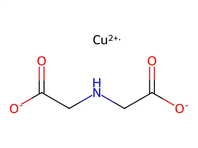 Copper(II)-iminodiacetate structure