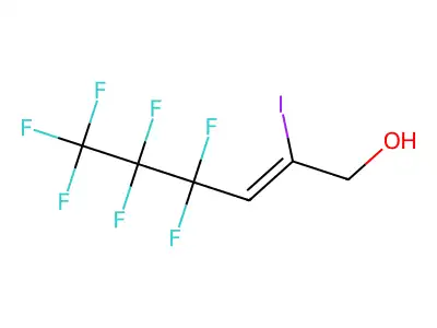 4,4,5,5,6,6,6-Heptafluoro-2-iodohex-2-en-1-ol structure