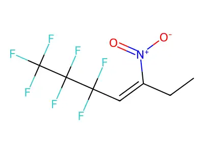 5,5,6,6,7,7,7-Heptafluoro-3-nitrohept-3-ene structure