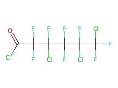 3,5,6-Trichloro-2,2,3,4,4,5,6,6-octafluorohexanoyl chloride structure