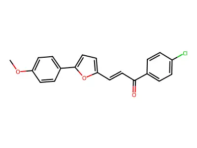 (E)-1-(4-chlorophenyl)-3-[5-(4-methoxyphenyl)furan-2-yl]prop-2-en-1-one structure