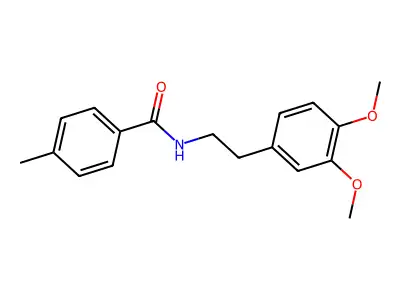 Benzamide, N-[2-(3,4-dimethoxyphenyl)ethyl]-4-methyl- structure