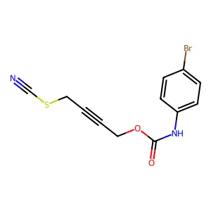 Carbanilic acid, p-bromo-, 4-thiocyanato-2-butynyl ester structure