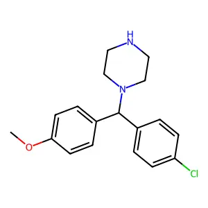 Piperazine, 1-[(4-chlorophenyl)(4-methoxyphenyl)methyl]- structure