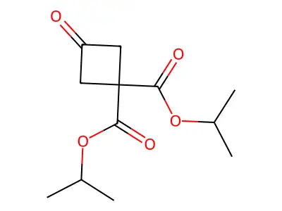 1,1-Bis(propan-2-yl) 3-oxocyclobutane-1,1-dicarboxylate structure
