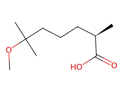 (2R)-6-甲氧基-2,6-二甲基庚酸 structure