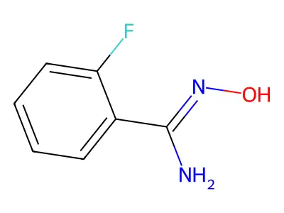 2-fluoro-N'-hydroxybenzene-1-carboximidamide structure