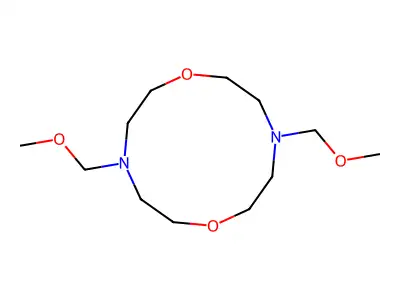 4,10-Bis(methoxymethyl)-1,7-dioxa-4,10-diazacyclododecane structure