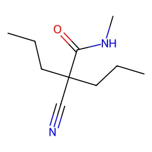 Valeramide, 2-cyano-N-methyl-2-propyl- structure