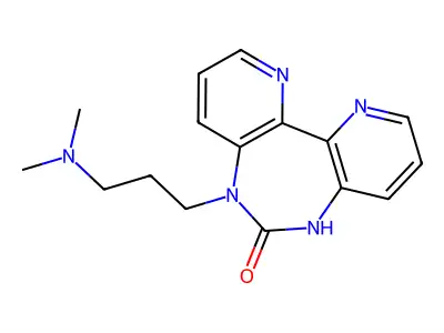 6H-Dipyrido(3,2-d:2',3'-f)diazepin-6-one, 5,7-dihydro-5-(3-(dimethylamino)propyl)- structure