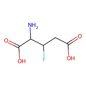 (2R)-2-amino-3-fluoropentanedioic acid structure