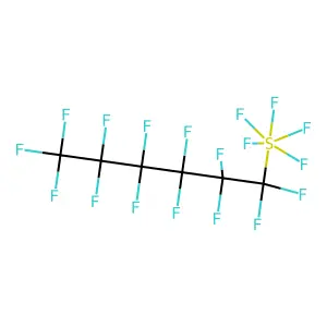 Sulfur, pentafluoro(tridecafluorohexyl)-, (OC-6-21)- structure