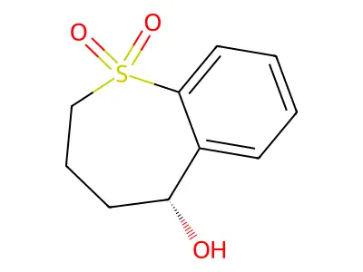 5-Hydroxy-2,3,4,5-tetrahydro-1H-1lambda~6~-benzothiepine-1,1-dione structure