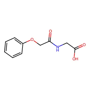 N-(phenoxyacetyl)glycine structure