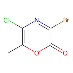 2H-1,4-oxazin-2-one, 3-bromo-5-chloro-6-methyl- structure