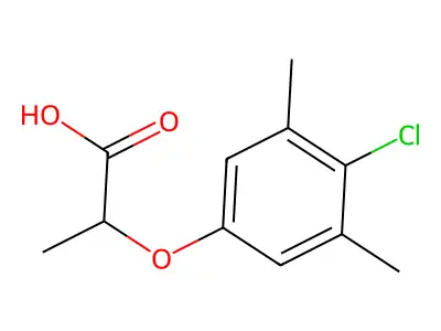 2-(4-Chloro-3,5-dimethylphenoxy)propanoic acid structure