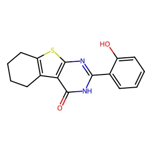2-(2-Hydroxyphenyl)-5,6,7,8-tetrahydrobenzo[4,5]thieno[2,3-d]pyrimidin-4(1H)-one structure
