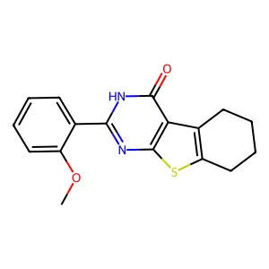 2-(2-Methoxyphenyl)-5,6,7,8-tetrahydro[1]benzothieno[2,3-d]pyrimidin-4(3H)-one structure