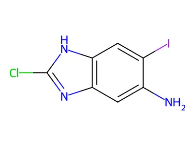 2-氯-5-碘-1H-苯并[d]咪唑-6-胺 structure