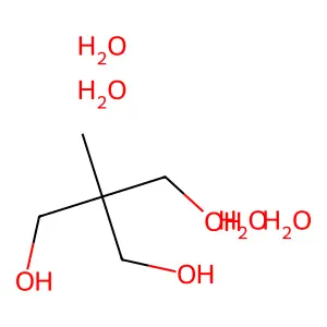 2-Hydroxymethyl-2-methyl-1,3-propanediol tetrahydrate structure
