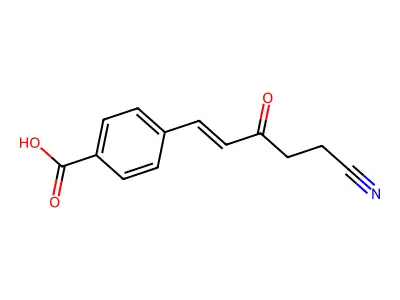 4-(5-氰-3-氧代戊-1-烯基)苯甲酸 structure